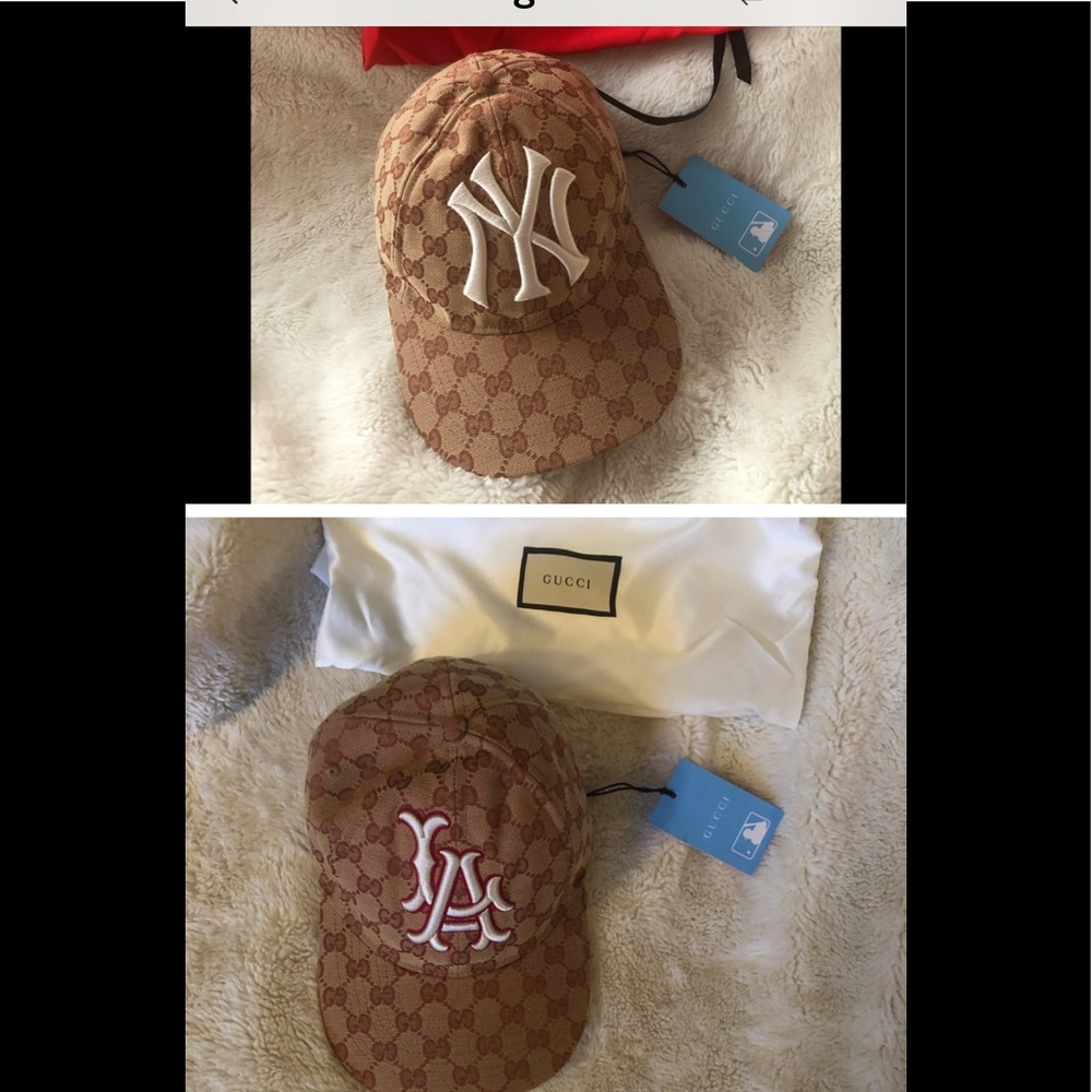 Gucci monogram baseball hat, Yankees, Dodgers used  unisex price for 1